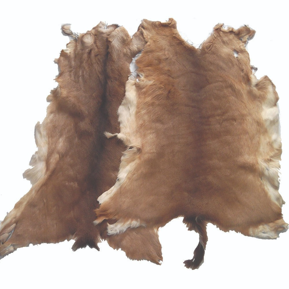 Hair On Deerskin Hide Rug - Tanned Deer Hide with Hair - Grade A