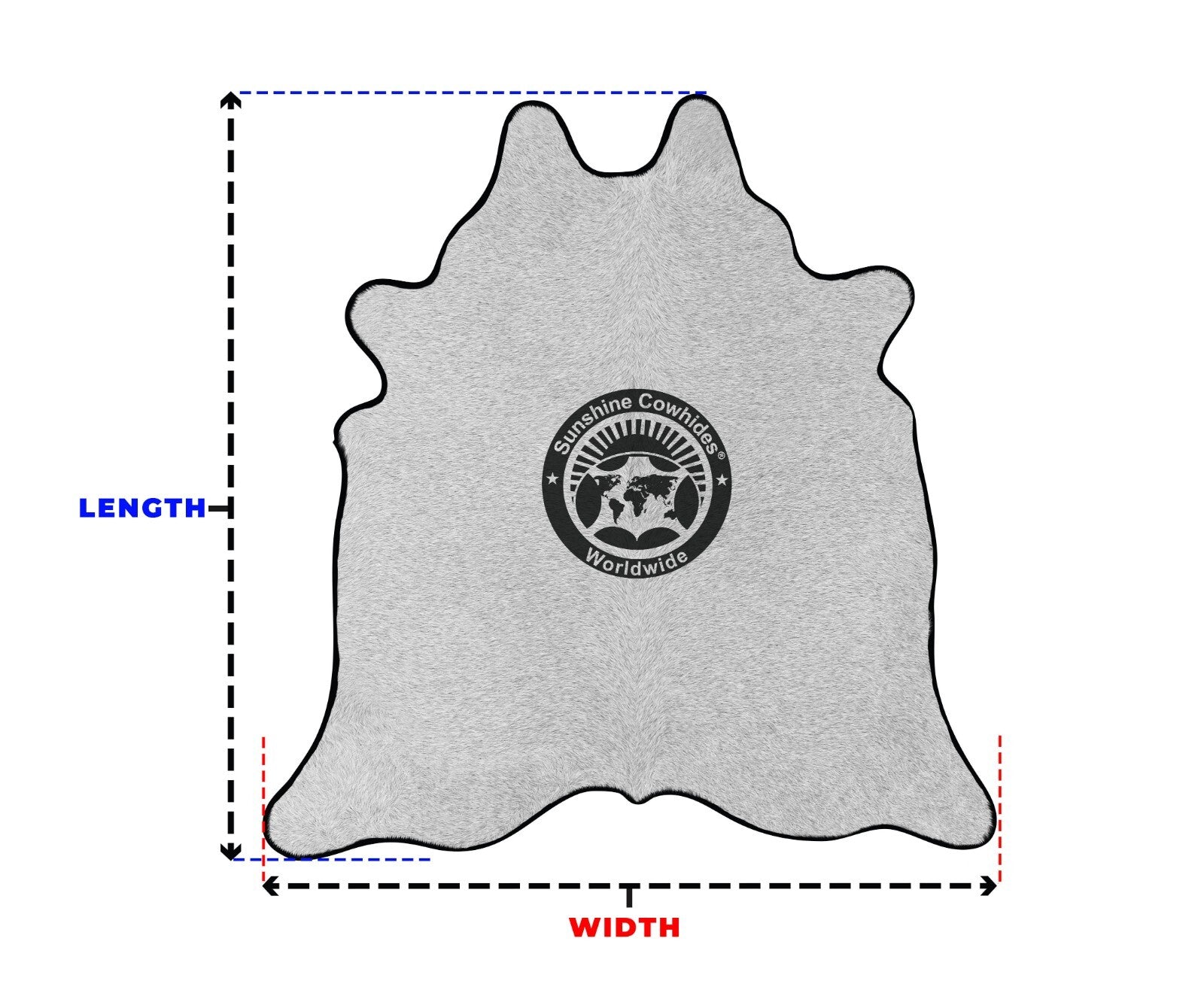 Real Calfskin Rug Tricolor - Size 3-3.5 x 3-3.5' Calf Hide